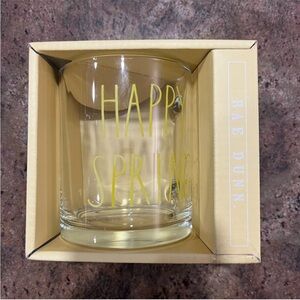 RAE DUNN "Happy Spring" 18oz Glass Mug